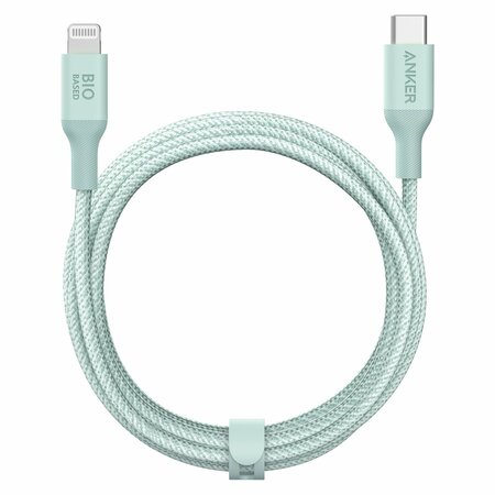 ANKER Bio-braided Usb C To Apple Lightning 10ft, Green A80B7H61-1